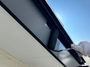 松川町　外壁塗装屋根塗装　施工中