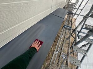 松川町　外壁塗装屋根塗装　施工中