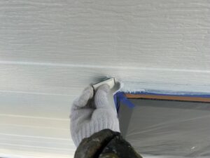 松川町　外壁塗装屋根塗装　施工中