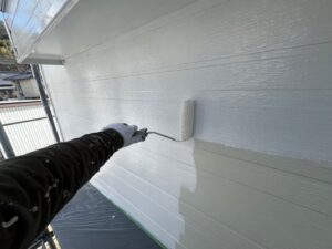 松川町　外壁塗装屋根塗装　施工中