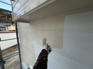 松川町　外壁塗装屋根塗装　施工中