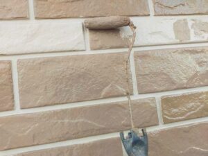 外壁塗装　施工中　Ｗトーン