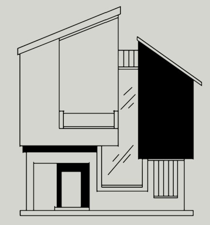 ツートン外壁イラスト