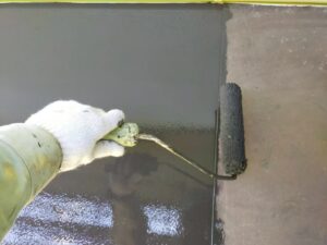 上田市モルタル　施工中