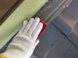 上田市モルタル　施工中