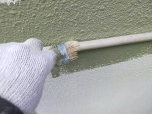 上田市モルタル　施工中