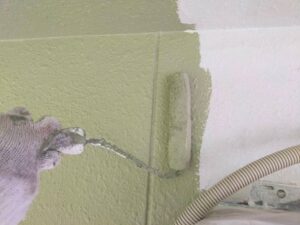 上田市モルタル　施工中