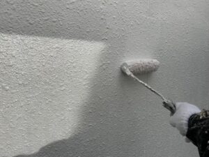 上田市モルタル　施工中