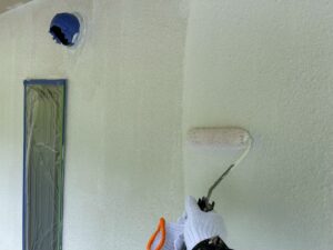 上田市モルタル　施工中