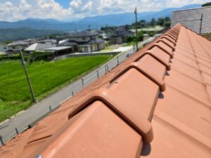 宮田村　鉄板サイディング　施工後　屋根