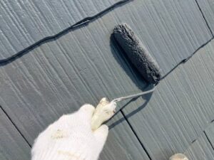 上田市　外壁塗装屋根塗装　施工中