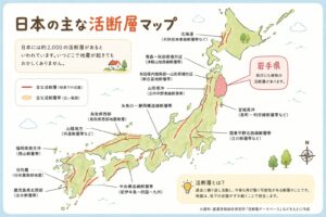 日本の主な活断層マップ